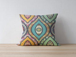 Aberto Design Funda de Cojín Multicolor 43 x 43 cm
